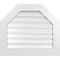 Ekena Millwork Octagonal Top Surface Mount PVC Gable Vent: Functional, w/ 3-1/2"W x 1"P Standard Frame, 30"W x 26"H GVPOT30X2601SF - alternate 1